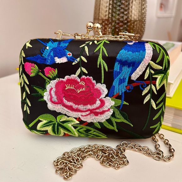 Urban Expressions Handbags - Gorgeous Boho Embroidered Satin Clutch 💕 from Urban Expressions (Etsy)